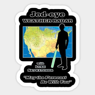 Jed-Eye Weather Radar (front & back print) Sticker